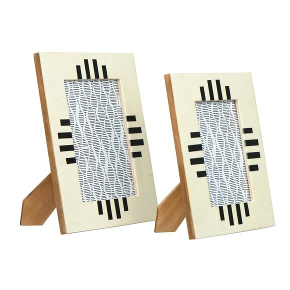 Creative Co-Op Cream/Black Photo Frames, Set of 2 (4x6” and 5x7”)/NWT - Picture 4 of 12